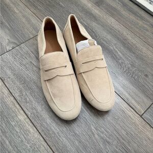 Quince Italian Suede Penny Loafer SZ 6.5